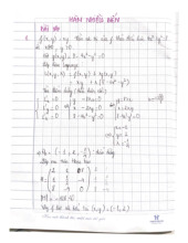Bài tập viết tay hàm nhiều biến | Môn toán cao cấp