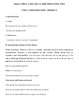 Unit 2 lớp 12 Project