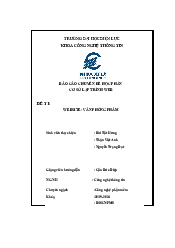 Báo cáo chuyên đề học phần cơ sở lập trình web | Trường đại học Điện Lực