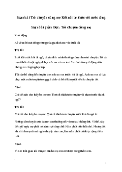 Soạn bài: Trò chuyện cùng mẹ Tiếng Việt 3 | Kết nối tri thức