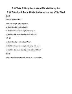 Giải Toán 3: Xăng-ti-mét vuông | Chân trời sáng tạo