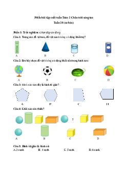 Bài tập cuối tuần Toán lớp 2 Chân trời sáng tạo Tuần 28