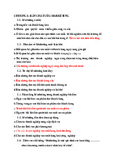 Câu hỏi trắc nghiệm ôn tập môn Marketing căn bản  | Học viện Nông nghiệp Việt Nam