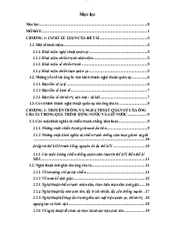 Tiểu luận "Truyền thống và nghệ thuật quân sư quân sự của ông cha ta trong quá trình dựng nước và giữ nước"
