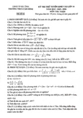 Đề thi thử Toán tuyển sinh lớp 10 năm 2025 – 2026 trường THCS Cẩm Bình – Hà Tĩnh