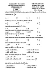 Đề giữa kỳ 1 Toán 7 năm 2025 – 2026 trường THCS Lê Thị Hồng Gấm – Đà Nẵng