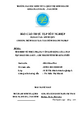 Báo cáo Thực Tập Tốt Nghiệp Vốn Lưu Động Công Ty Cổ Phần Hoa Sen Tại Thái Nguyên | Môn Thực tập tốt nghiệp - Đại học Kinh tế và Quản trị kinh doanh, Đại học Thái Nguyên