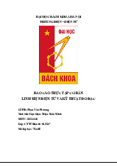 Báo cáo Thực Tập Cơ Bản Linh Kiện Điện Tử | Thực tập cơ bản | Trường Đại học Bách khoa Hà Nội