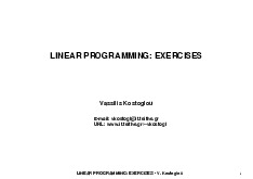Linear Programming Exercises | Microeconomics | Trường Đại học Quốc tế, Đại học Quốc gia Thành phố Hồ Chí Minh