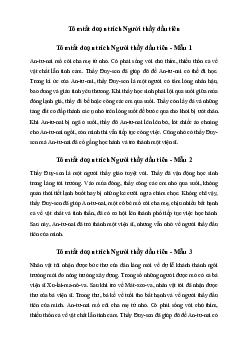 Văn mẫu lớp 7: Tóm tắt đoạn trích Người thầy đầu tiên (7 mẫu) | Kết nối tri thức