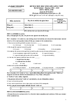 Kỳ thi chọn học sinh giỏi lớp 12 THPT tỉnh Ninh Bình năm học 2012-2013 (lần thứ hai)