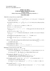 Đề thi cuối kỳ học phần Giải tích 2 năm 2024 - 2025 | Trường Đại học Khoa học tự nhiên, Đại học Quốc gia Thành phố Hồ Chí Minh