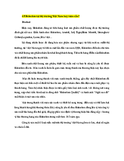 4P Heineken tại thị trường Việt Nam hay toàn cầu?