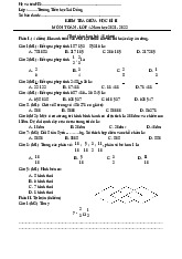 Đề kiểm tra học kỳ II năm học 2021-2022 môn Toán lớp 4