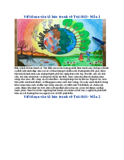 Viết đoạn văn tả bức tranh về Trái Đất lớp 3 - Tập làm văn lớp 3 Kết nối tri thức