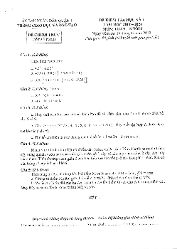 Đề thi học kỳ 1 Toán 6 năm 2019 – 2020 phòng GD&ĐT Quận 1 – TP HCM