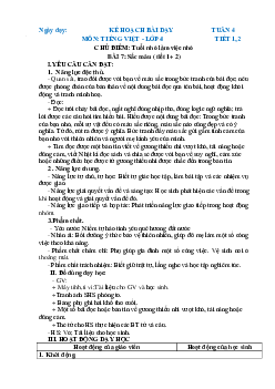 Giáo án Tiếng Việt lớp 4 Tuần 4 | Chân trời sáng tạo