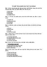 Đề cương môn Pháp luật đại cương - Trường Đại học Văn Hiến.