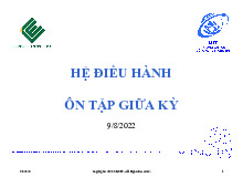 ÔN TẬP GIỮA KỲ | Môn học Hệ Điều Hành