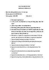 Bộ câu hỏi ôn tập môn Luật Hình Sự | Trường Đại học Luật, Đại học Quốc gia Hà Nội
