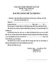 Đơn Và Mẫu Đơn Ăn Bán Trú