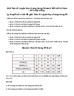 Giải Toán 6 Luyện tập chung trang 54 | Kết nối tri thức