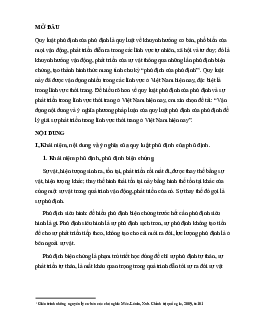 Tiểu luận "Quy luật phủ định của phủ định"