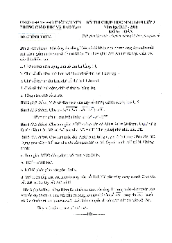 Đề thi học sinh giỏi Toán 9 năm 2017 – 2018 phòng GD&ĐT thành phố Thái Nguyên