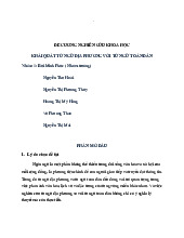 Đề cương nghiên cứu khoa học khái quát từ ngữ địa phương với từ ngữ toàn dân môn Chủ nghĩa xã hội và khoa học | Trường Đại học Kinh doanh và Công nghệ Hà Nội