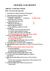 Trắc nghiệm môn Sinh học di truyền | Trường Đại học Nam Cần Thơ