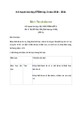 Kế hoạch bài dạy STEM lớp 2 năm 2024 - 2025 | Giáo án Toán 2