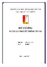 Đề cương 91 câu hỏi lý thuyết môn Thông tin số | Trường Đại học Bách Khoa Hà Nội