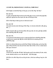 Câu hỏi nhận định kèm đáp án môn Luật hiến pháp | Đại học Nội Vụ Hà Nội