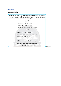 Vở bài tập Toán lớp 4 trang 30 Bài 8: Bài toán giải bằng ba bước tính Chân trời sáng tạo
