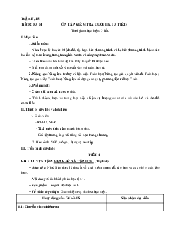 Giáo án Toán 10 Kết nối tri thức tuần 17 và 18