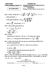Đề Thi Chọn HSG Toán 9 Cấp Huyện Năm 2025-2026 Có Đáp Án