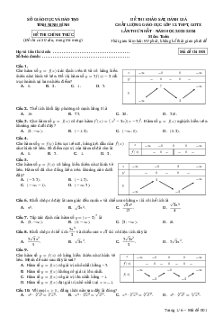 Đề khảo sát chất lượng Toán 12 lần 1 năm 2023 – 2024 sở GD&ĐT Ninh Bình