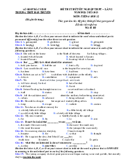 Đề thi thử 2023 Tiếng Anh THPT Hàn Thuyên lần 2 có đáp án
