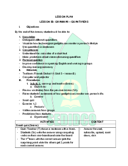 Unit 5: Technology - Lesson plan 5B | Giáo án Tiếng Anh 11 Friends Global
