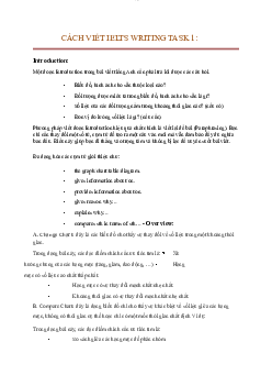 Cách viết ielts writing task 1 học phần Tiếng anh cơ bản