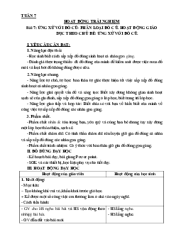 Chủ đề: Nếp sống đẹp - Tuần 7 | Hoạt động trải nghiệm 3 | Kết nối tri thức