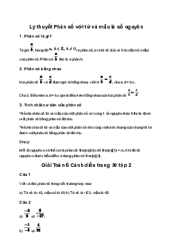 Giải Toán 6 Bài 2: So sánh các phân số. Hỗn số dương | Cánh diều