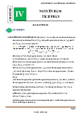 Chuyên đề nguyên hàm và tích phân từ cơ bản đến nâng cao