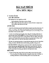 Bài tập nhóm Tổ chức học  | Đại học Nội Vụ Hà Nội