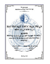 Tiểu luận Bình luận và đánh giá quy định tại Điều 129 BLDS năm 2015 môn Luật dân sự Việt Nam | Trường Đại học Luật Hà Nội