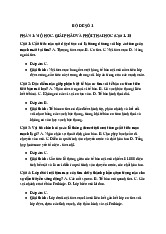 Đề ôn tập số 1 Hệ tim mạch | Đại học Thái Nguyên