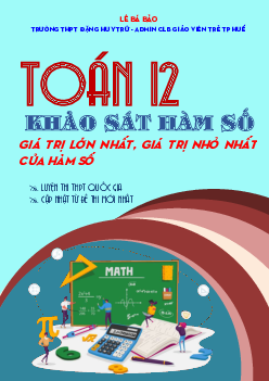 Chuyên đề khảo sát hàm số | Tài liệu ôn thi THPTQG môn Toán