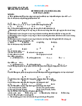 Bộ đề kiểm tra cuối học kì 1 môn toán 7