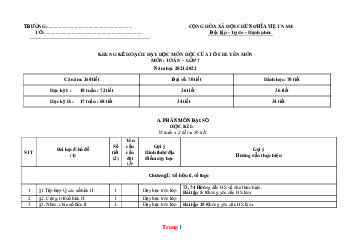 Kế hoạch giảng dạy tổng hợp của các lớp toán  6-7-8 cả năm