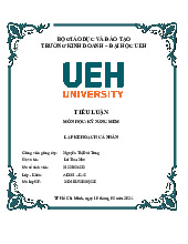 Tiểu luận môn kỹ năng mềm | Đại học Kinh tế Thành phố Hồ Chí Minh